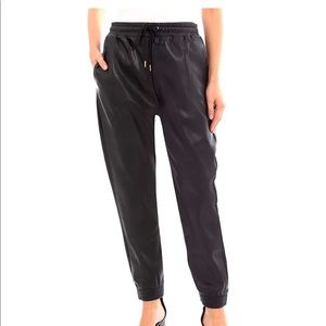 Bagatelle Faux Leather Joggers